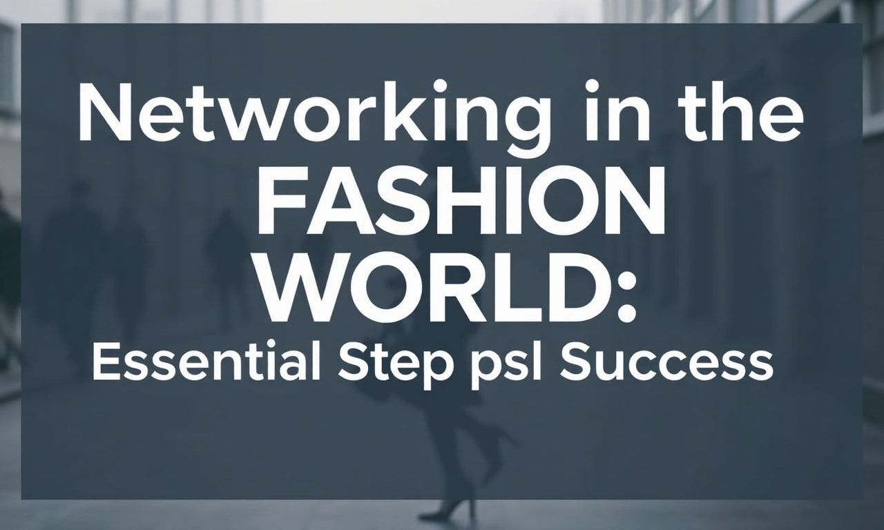 Moda Dünyasında Ağ Oluşturma: Başarı İçin Gerekli Adımlar