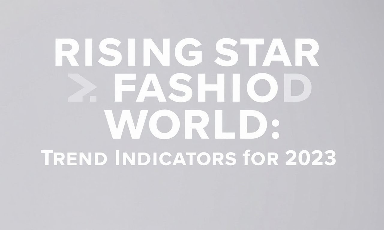 Moda Dünyasında Yükselen Yıldızlar: 2023'in Trend Göstergeleri
