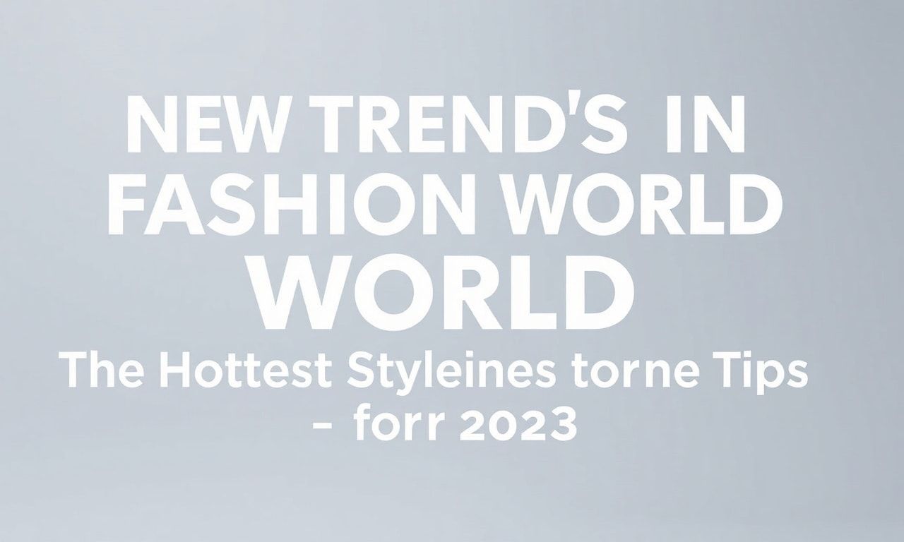 Moda Dünyasında Yeni Trendler: 2023'ün En Çıkış Yapan Stil ve İpucuları